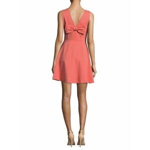 Kate Spade Watermelon Breath of Fresh Air Ponte Bow Fit & Flare Dress